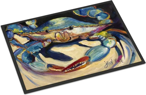 Miniatura 180 de Caroline's Treasures JMK1017JMAT - Tapete de caza de rana garza azul, 24 x 36 pulgadas, tapete para puerta delantera, interior y exterior