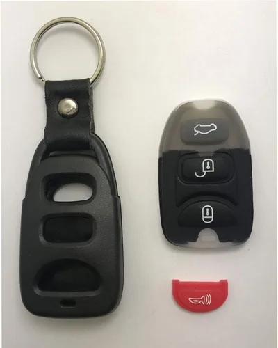 Miniatura 3 de Funda de repuesto para llavero con 3 botones de pánico para Hyundai Elantra Sonata Accent, Kia Optima, sin llave, llave remota (4 botones)