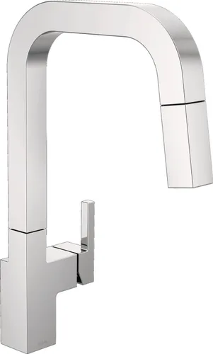 Miniatura 9 de Delta Junction - Grifo de cocina dorado cepillado con rociador extraíble, moderno grifo de fregadero de cocina de un solo agujero, mango único