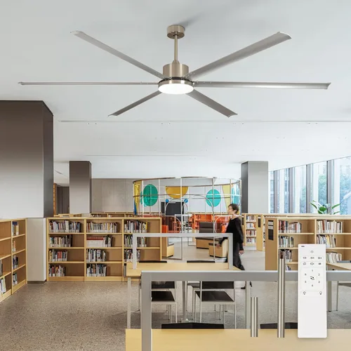 Miniatura 14 de Ventilador de Techo Grande con Luz: Ventilador Exterior de 100 Pulgadas - Ventilador de Techo Industrial con Control Remoto para Taller, Garaje