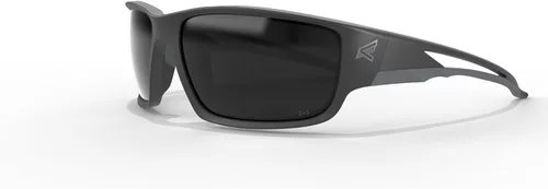 EDGE Kazbek - Gafas de seguridad envolventes, antiarañazos, antideslizantes, UV 400, grado militar, cumplen con ANSI/ISEA y MCEPS (negro, ahumado