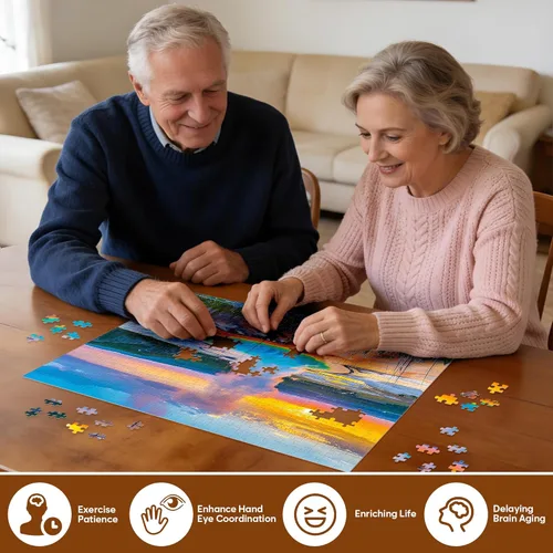Miniatura 4 de Rompecabezas de 500 piezas para adultos, rompecabezas de parques nacionales entrelazados perfectamente con letra en la parte posterior, sin polvo