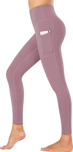 Fengbay Pantalones de yoga de cintura alta, pantalones de yoga con bolsillo, control de abdomen, entrenamiento, correr, leggings de yoga elásticos