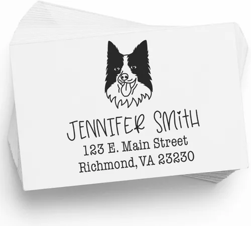 Miniatura 21 de Sello de dirección personalizado Basset Hound – Sello personalizable con nombre y dirección para sobres, ideal para amantes de los perros
