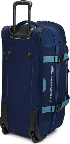 Miniatura 5 de High Sierra Fairlead - Bolsa de viaje portátil de poliéster de 34 pulgadas con ruedas y mango telescópico empotrado, color grisazul, Azul marino