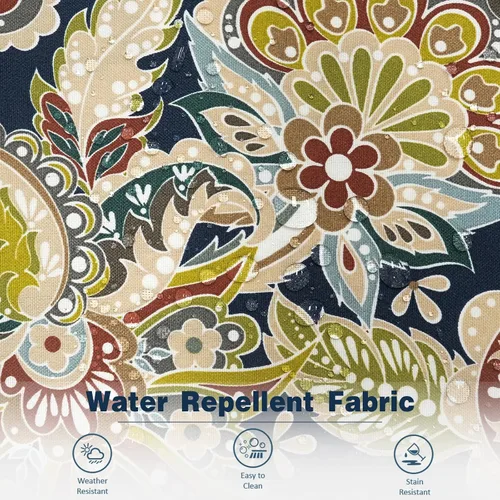 Miniatura 530 de Juego de 2 almohadas para exteriores de 16 x 16 pulgadas, repelentes al agua con interiores, para muebles de patio, hogar, jardín, geometría bohemia