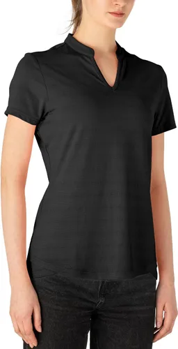 Miniatura 108 de Gopune Polo de golf con cuello en V para mujer, sin cuello, manga corta, ligera, de secado rápido, camisetas de tenis para correr