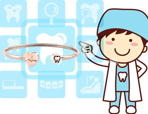 Miniatura 6 de WUSUANED Collar de dentista con latido de corazón, pulsera para higienista dental, regalo de joyería para asistente dental higienista dental