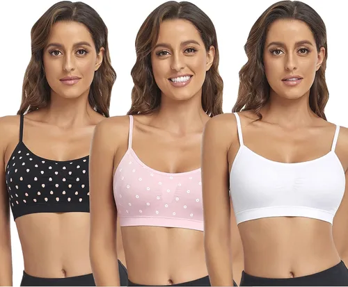 Miniatura 7 de Litthing Bralettes Padded for Women Cami Strap Bra Seamless Sportsbra Wireless Comfort Yoga Lightly T-Shirt Tank Tops
