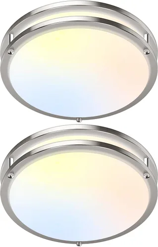 Luces de Techo LED de 12 Pulgadas 36W, 2700K/3000K/4000K/5000K/6500K Ajustables de Montaje Empotrado, 3200LM Súper Brillantes Regulables Accesorio