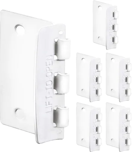 Miniatura 9 de Jack N' Drill - Cerradura de puerta de acción abatible (paquete de 6) - Cerraduras reversibles de privacidad con tornillo antibloqueo para Negro