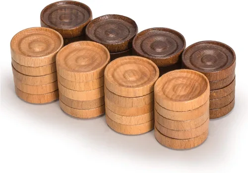 Miniatura 2 de Husaria - Piezas de madera de estilo italiano con crestas apilables y bolsa de cordón, 40 piezas