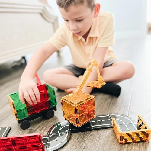 Miniatura 3 de MAGNA-TILES Builder - Juego de construcción magnética de 32 piezas, la marca original de construcción magnética