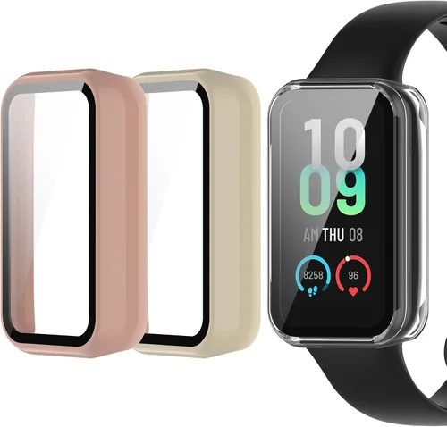 Miniatura 11 de Funda para reloj compatible con Amazfit Band 7, protector de pantalla de policarbonato duro, antiarañazos, a prueba de golpes, bisel protector