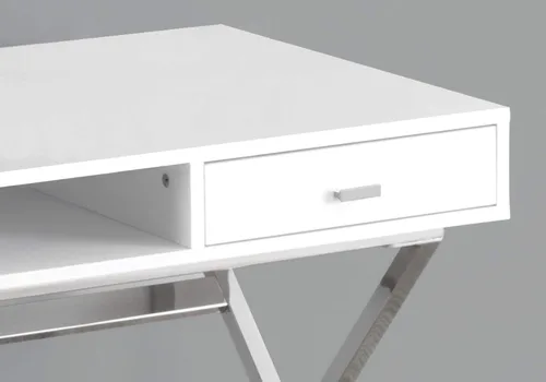 Miniatura 4 de Monarch Specialties Mesa para laptop con cajones y estante abierto, escritorio de escritura, patas resistentes de metal, 48 pulgadas de largo