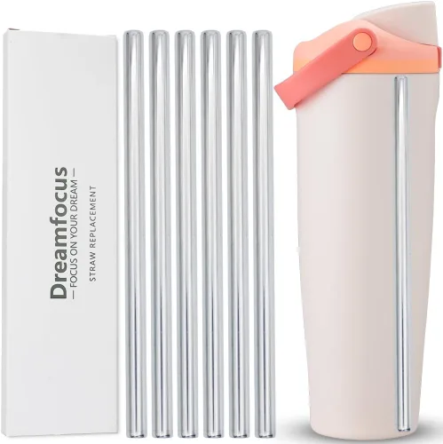 Dreamfocus Paja de metal de repuesto de acero inoxidable para Owala FreeSip Sway 30 oz
