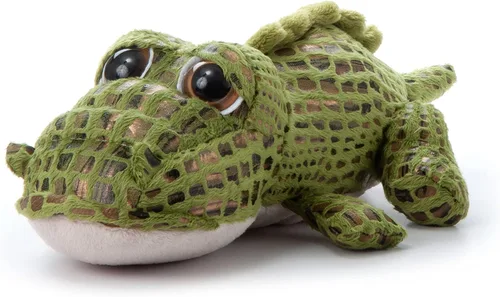 Miniatura 3 de The Petting Zoo Peluche de cocodrilo, regalos para niños, animales de zoológico de ojos brillantes, juguete de peluche de cocodrilo de 10 pulgadas