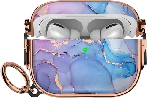 Miniatura 31 de Maxjoy para Funda Linda de AirPods 2 (2019) con Bloqueo de Seguridad, Compatible con Funda de AirPod de 2ª Generación de Mármol para Mujeres