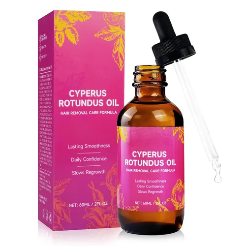 Aceite Cyperus Rotundus, aceite natural de Cyperus Rotundus para depilación, aceite corporal hidratante y calmante, reduce el crecimiento no deseado