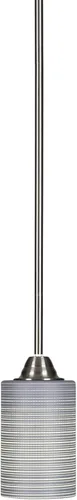 Miniatura 225 de Toltec Lighting Paramount - Mini colgante de 1 luz en acabado negro mate con cristal de arte perla de 7 pulgadas y estilo negro