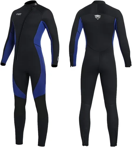 Miniatura 10 de Trajes húmedos para mujeres y hombres, traje de neopreno de cuerpo completo de 3MM, traje de buceo en agua fría, manga larga, cremallera frontal