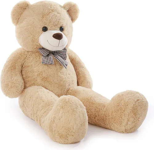 Miniatura 7 de Poutmac Oso de Peluche Gigante de 47 Pulgadas Animal de Peluche Marrón Gran Oso de Peluche Regalo de San Valentín para Novia Animales de Peluche