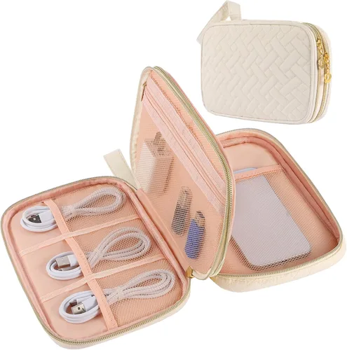 Miniatura 10 de Organizador de cables de viaje, Beige