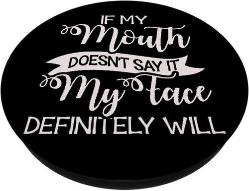 Miniatura 2 de Si mi boca no lo dice mi cara definitivamente será Sarcástico PopSockets intercambiable PopGrip