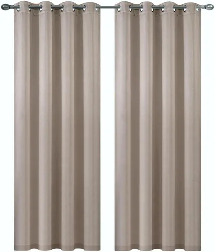 Miniatura 2 de LUXE WEAVERS Eco Collection - Par de paneles de ventana, color crema, 100% opacas, 63 pulgadas de largo