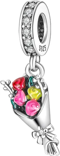 Miniatura 36 de MULA - Dijes de plata de ley 925 para pulseras y collares, colgantes de letras para la familia, cuentas de viaje en avión, dijes de árbol