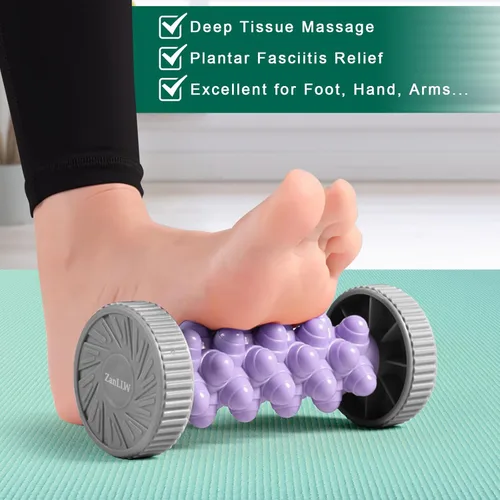 Miniatura 2 de ZanLLW Rodillo de pie para alivio de la fascitis plantar, masajeador manual de pies de tejido profundo para circulación y alivio del dolor, terapia