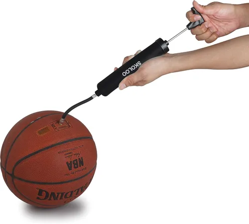 Miniatura 7 de SKOLOO Kit de inflador de bomba de aire portátil de 10 pulgadas con aguja, boquilla, manguera de extensión para fútbol, baloncesto, fútbol
