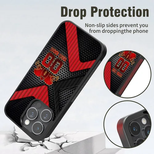 Miniatura 3 de Fundas de teléfono personalizadas para iPhone 8 11 12 13 14 15 16 Pro Max Plus Mini Xr Xs para Samsung S A Note Series Funda protectora negra