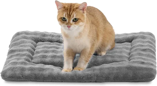 Miniatura 11 de Tapete de cama para mascotas, para gatos y perros pequeños, lavable y suave para mascotas, tapete para dormir con patrón de burbujas 3D, morado