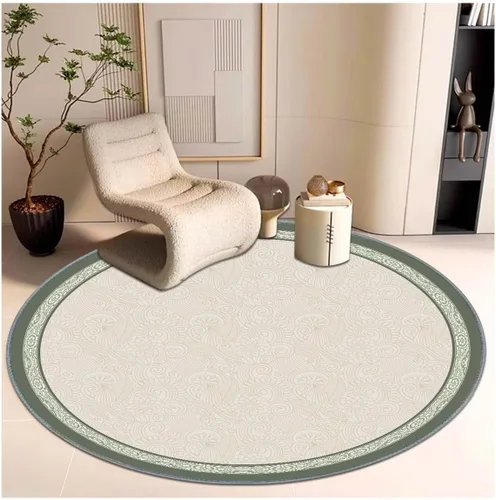 Miniatura 16 de Tapete para silla, alfombra de pelo corto para oficina, antideslizante, que reduce el ruido, alfombra redonda de 47 pulgadas, alfombra decorativa