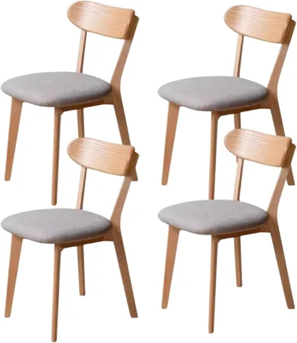 Miniatura 15 de Sillas de comedor de madera maciza 100% - Prácticas sillas de cocina - Silla de madera para comedor, cocina (1, negro)