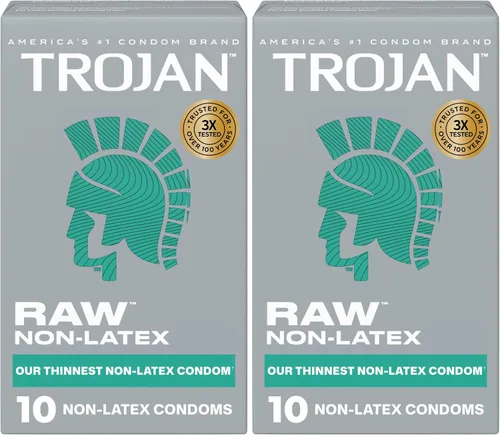 Miniatura 28 de Trojan Bareskin - Preservativos finos, paquete variado Everythin, condón de látex lubricado, 10
