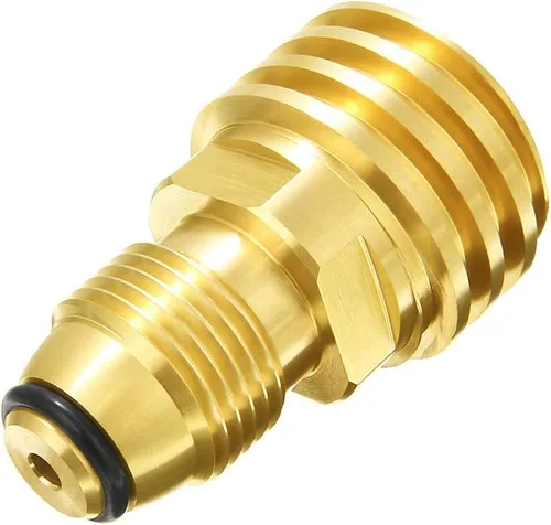 Miniatura 5 de Adaptadores de Tanque de Propano Joywayus Convierten la Válvula de Servicio POL del Tanque LP a QCC1 de Latón Sólido de Ajuste Universal (Tipo 1)