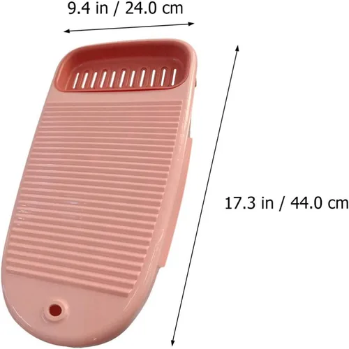 Miniatura 3 de Cabilock Lavadora portátil de plástico, tabla de lavar a mano, tabla de lavado antideslizante, tabla de lavado manual para herramientas de limpieza