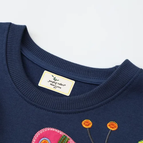 Miniatura 74 de Sudaderas para niñas pequeñas, cuello redondo, sin botones, de manga larga, para invierno, casual, ropa 2T-7T, Dinosaurio