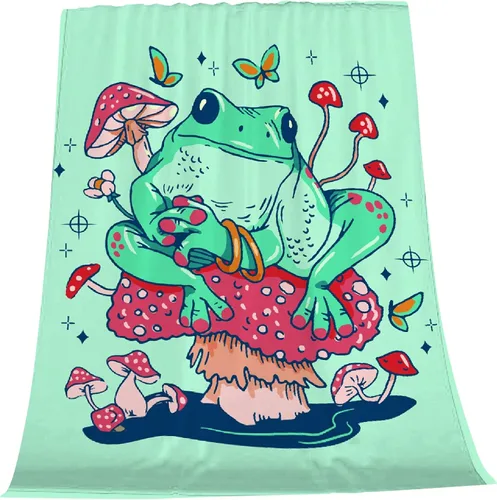 Miniatura 21 de Manta de hongos, ultra suave, cálida y ligera, de franela de forro polar con microhongos, para cama, sofá, regalo de viaje, decoración de hongos