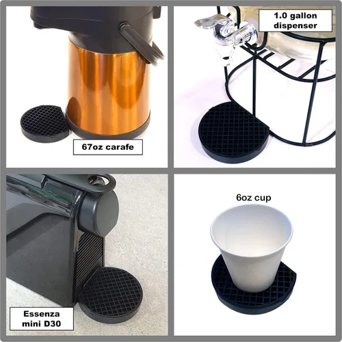 Miniatura 9 de Recolector de goteo de café de 4 pulgadas, bandeja de goteo pequeña para dispensador de bebidas, máquina de café expreso, jarra, estación de té