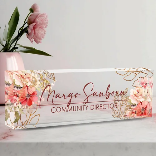 Miniatura 14 de Placa de Nombre Personalizada a Criterio, Placa de Escritorio de Acrílico, Decoración de Oficina para Mujeres y Hombres, Regalos de Agradecimiento