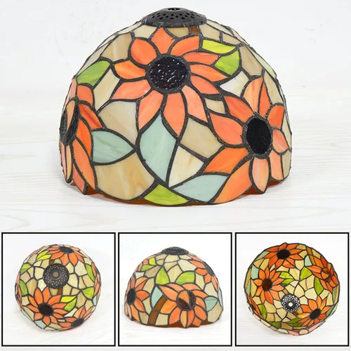 Miniatura 2 de Pantalla de repuesto estilo Tiffany de 8 pulgadas, pantalla de vitral, solo para lámparas de mesa, lámparas de piso, lámpara de pared, lámpara