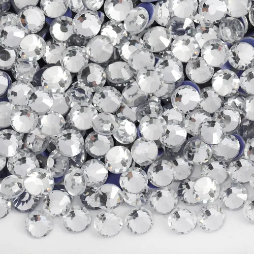 Miniatura 25 de 6000 diamantes de imitación termoadhesivos a granel, diamantes de imitación azules para ropa de manualidades, cristales termoadhesivos para Zafiro