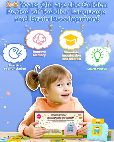 Miniatura 3 de KOKODI Juguetes para niños de 2, 3, 4, 5 años, juguete de terapia del habla, tarjeta flash parlante 224 palabras visuales, juguetes sensoriales