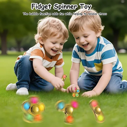 Miniatura 5 de FIGROL Paquete de 3 juguetes giratorios para aliviar la ansiedad, juguetes sensoriales para niños, adolescentes, niños y niñas
