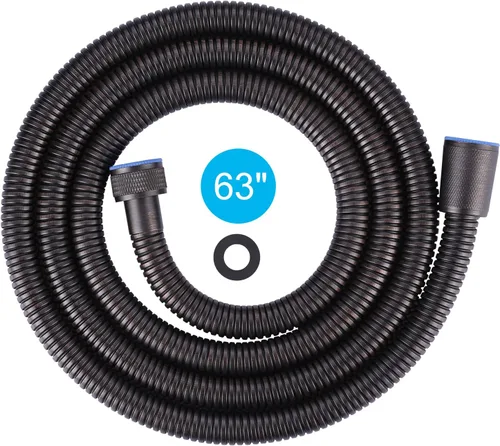 Miniatura 12 de Aleasha Manguera de ducha con acabado negro mate, 63 pulgadas SUS 304 de acero inoxidable extra largo, manguera de cabezal de ducha de mano