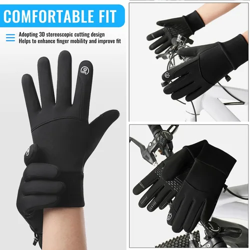 Miniatura 5 de Guantes de invierno para hombres y mujeres, guantes de correr ligeros y cálidos para pantalla táctil, guantes térmicos de punto