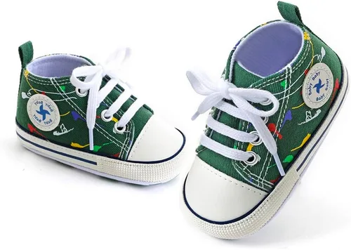 Miniatura 170 de Zapatos deportivos de lona de lona para bebés y niñas, suela antideslizante suave, suela antideslizante